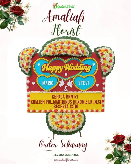 Papan Bunga Pernikahan Panjang